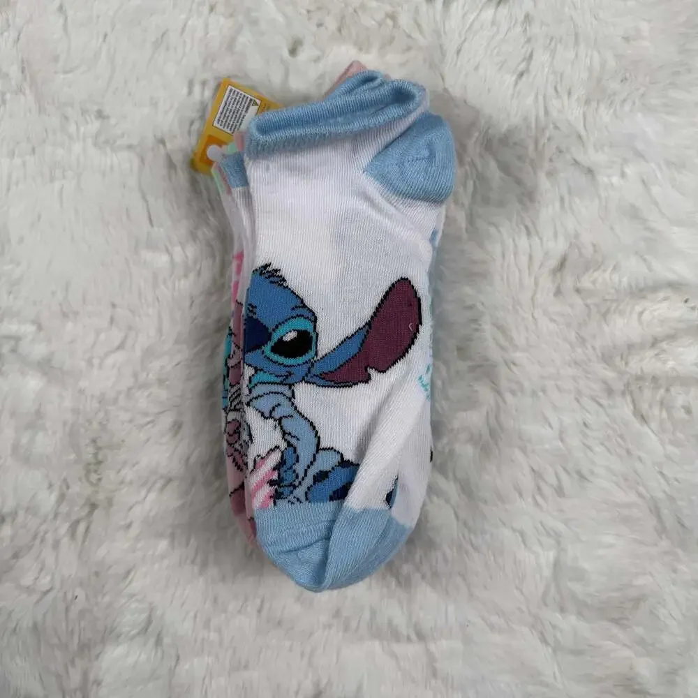 Disney Lilo & Stitch & Angel No-Show Socks 5-Pack